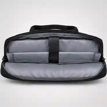Personalized Black Laptop Messenger Bag with Hidden Front Pocket
